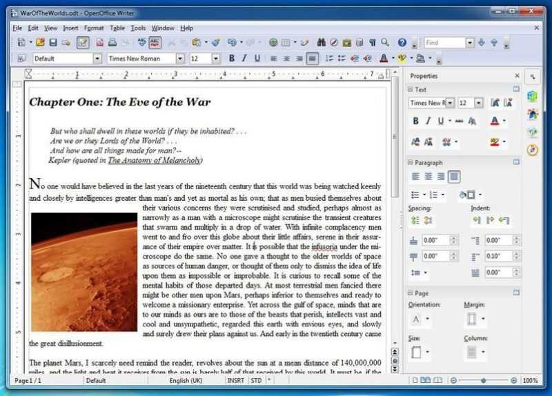 OpenOffice Writer