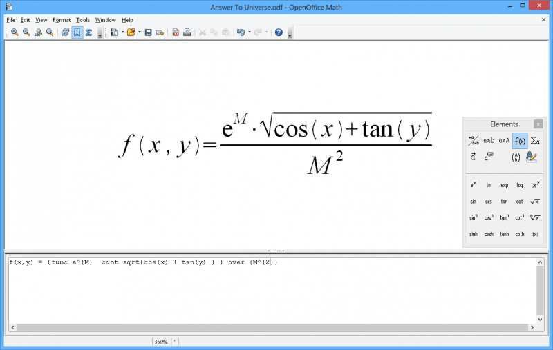 openoffice math