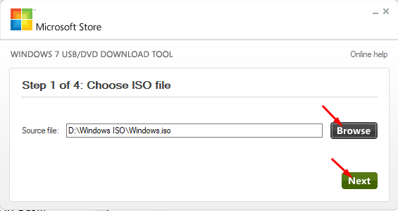 Windows 7 USB/DVD Download Tool