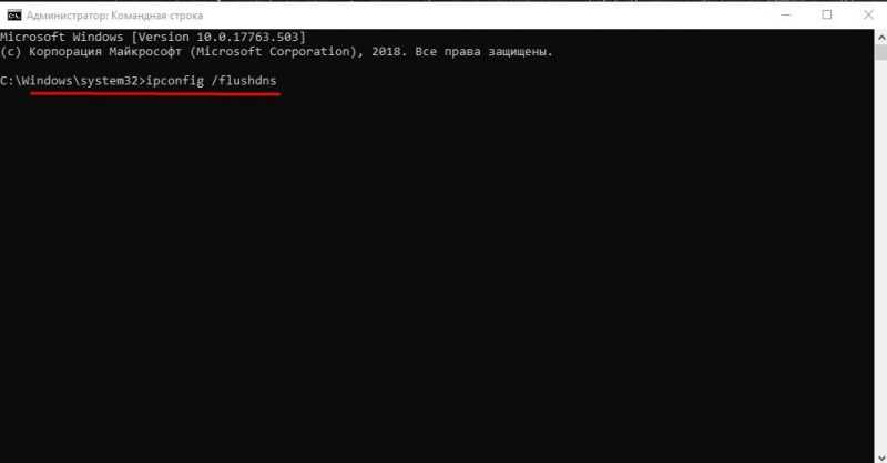 командная строка ipconfig /flushdns