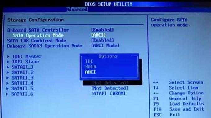 AHCI Mode bios