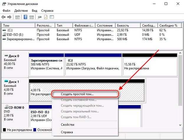 Как создать том жесткого диска