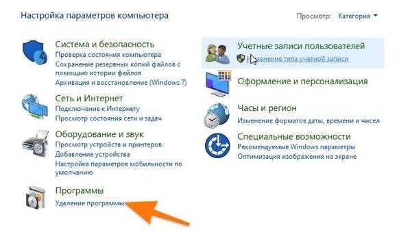 Панель управления Windows