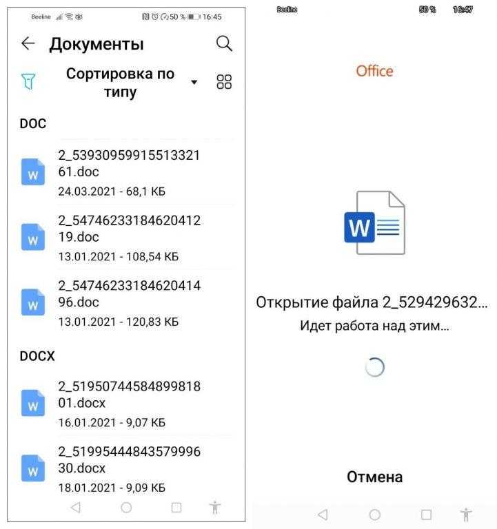  Файл открывается в выбранном по умолчанию приложении — текстовом редакторе «Office Word».