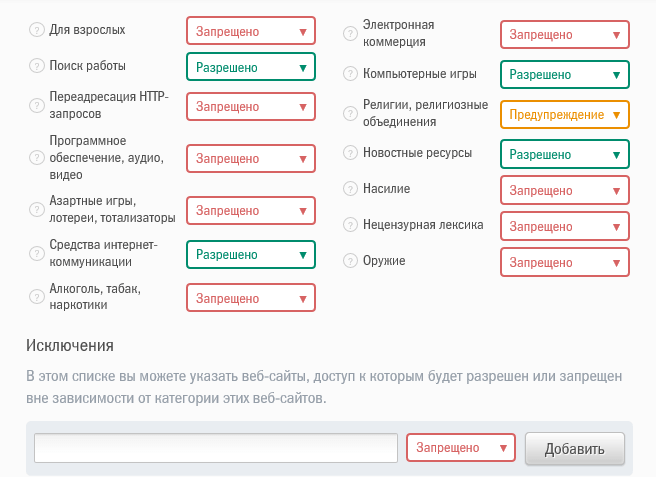 настройки родительского контроля от Kaspersky SafeKids