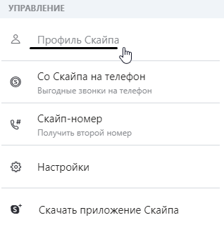 настройки профиля скайпа 