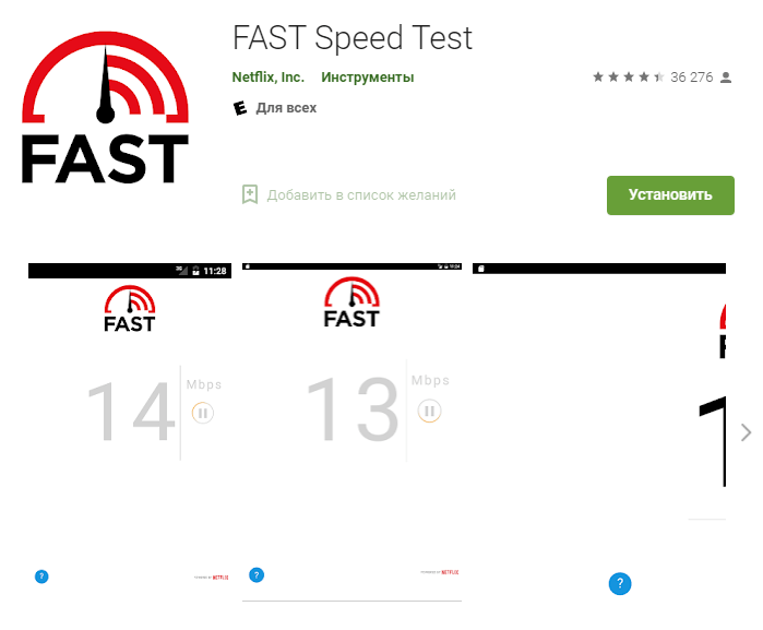 FAST Speed Test для проверки скорости интернета