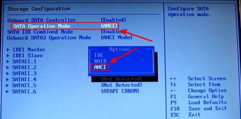 sata operation mode ahci