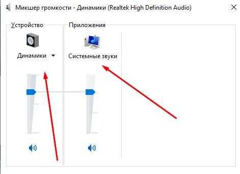 Настройка микшера