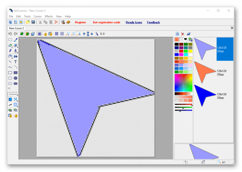 ArtCursors программа для создания курсора