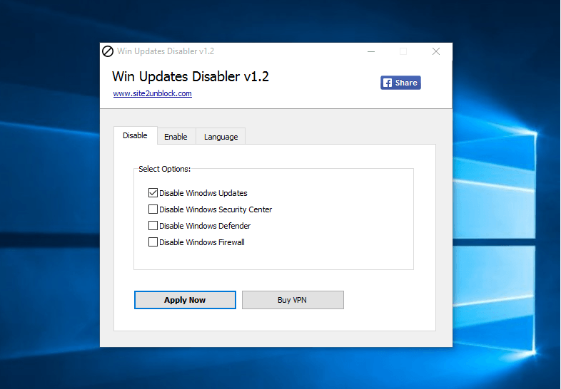 Win Updates Disabler