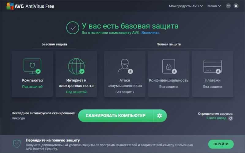 антивирус AVG AntiVirus Free