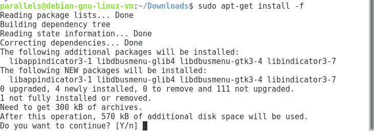 Команда sudo apt-get install -f