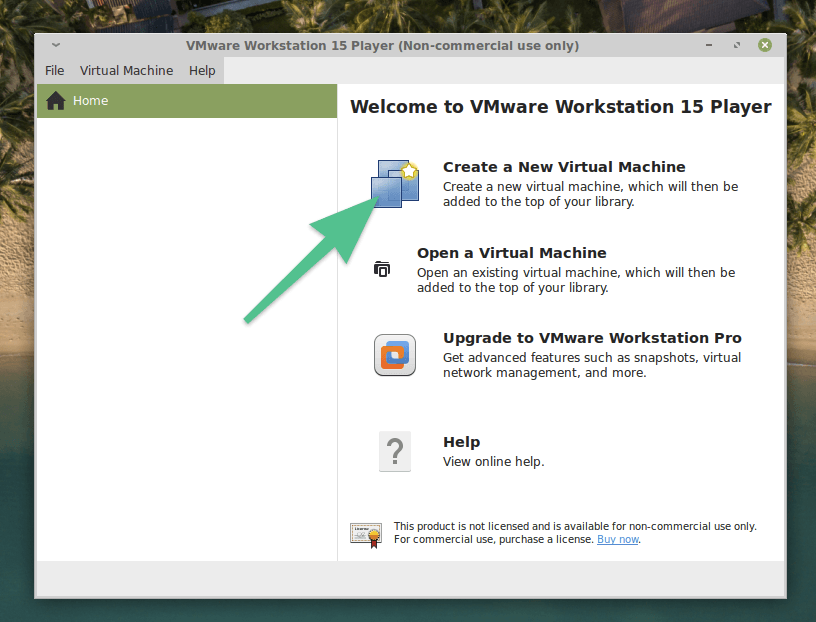 Главное окно VMware Workstation