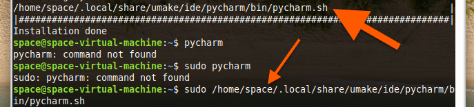 Правильная команда для запуска pycharm