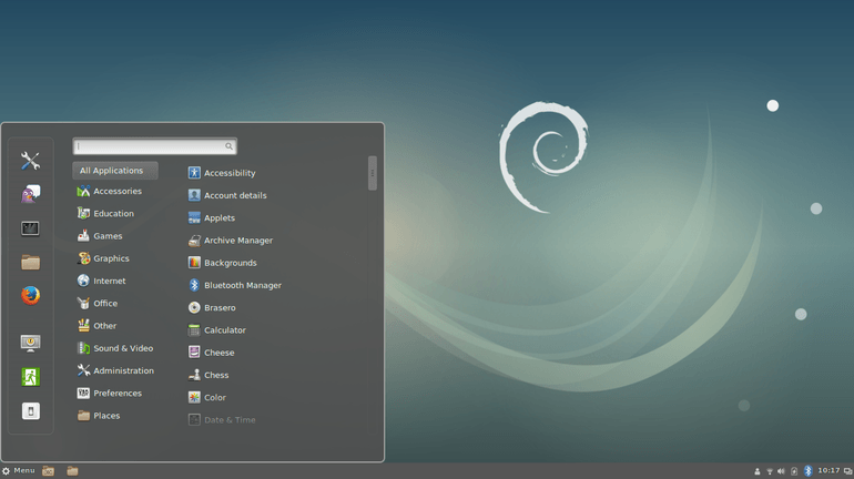 Оболочка Cinnamon Debian