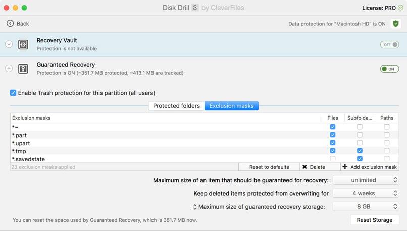 Интерфейс Disk Drill 3