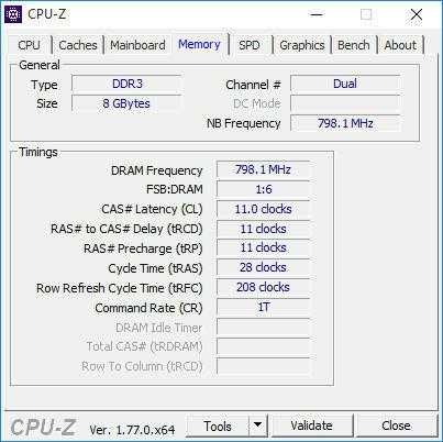 Частота ОЗУ в CPU-Z