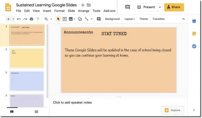 программа для создания презентаций Google Slides