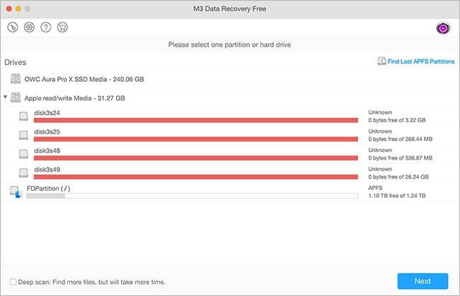 Интерфейс M3 Data Recovery