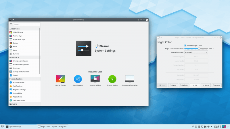 Рабочий стол KDE