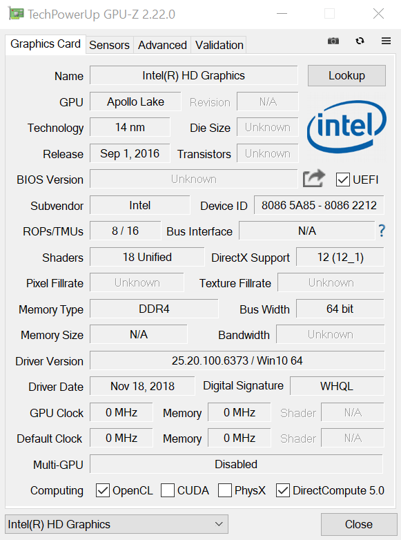 GPU-Z на Windows 10