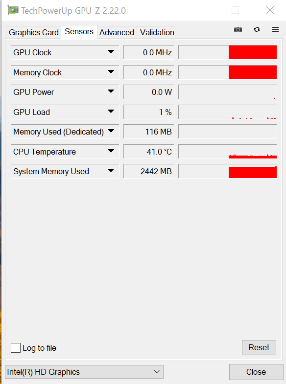 Датчики видеокарты в GPU-Z