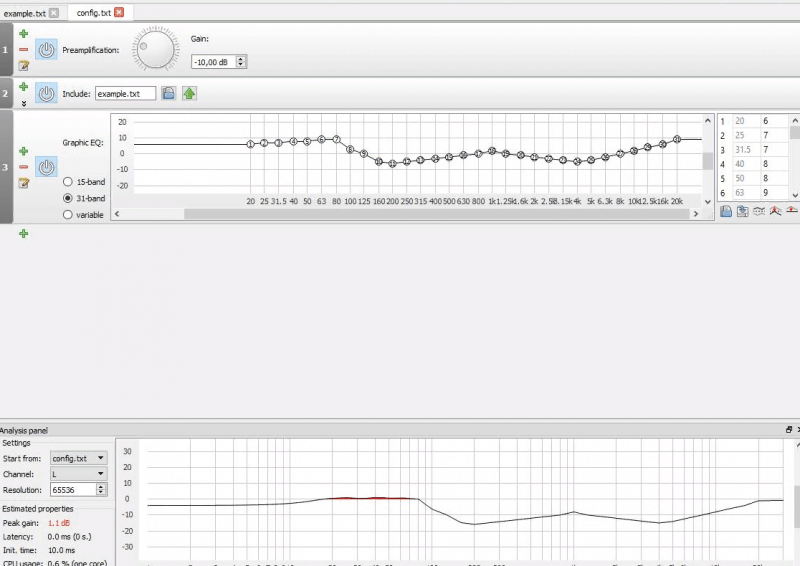 Equalizer APO окно