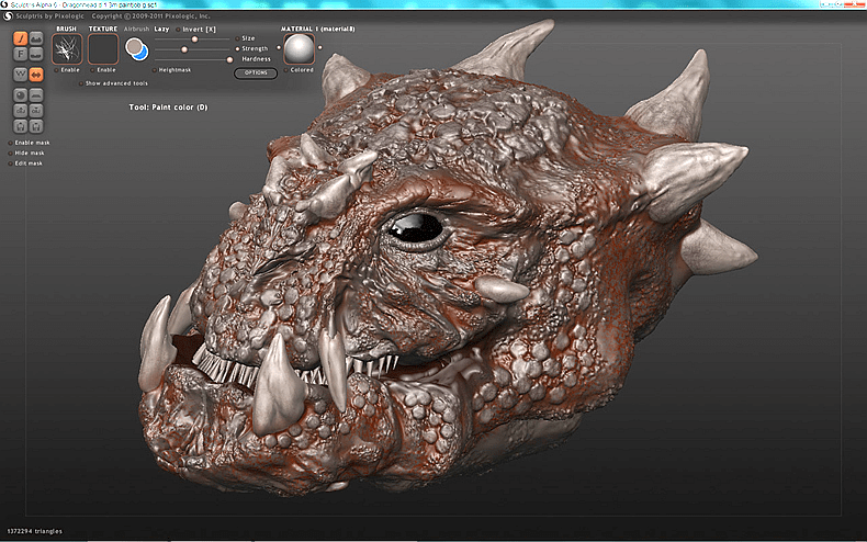 Бесплатный модулятор для 3D-скульптинга Sculptris