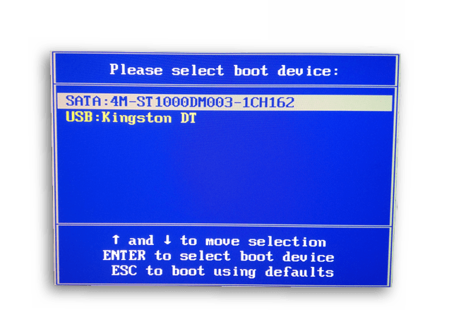 Boot Menu