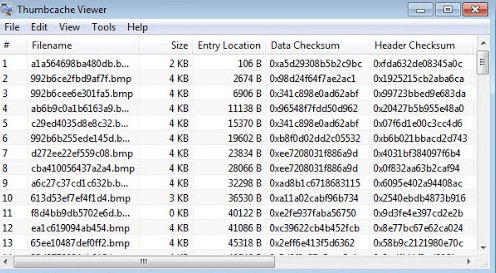 Просмотр хранящихся в Thumbs.db эскизов с помощью утилиты Thumbcache Viewer