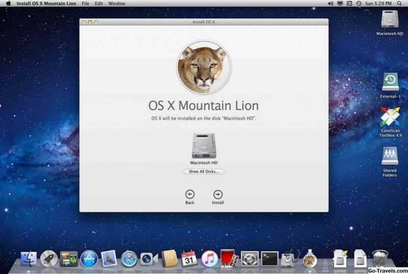 внешний вид системы Mac OS X Lion